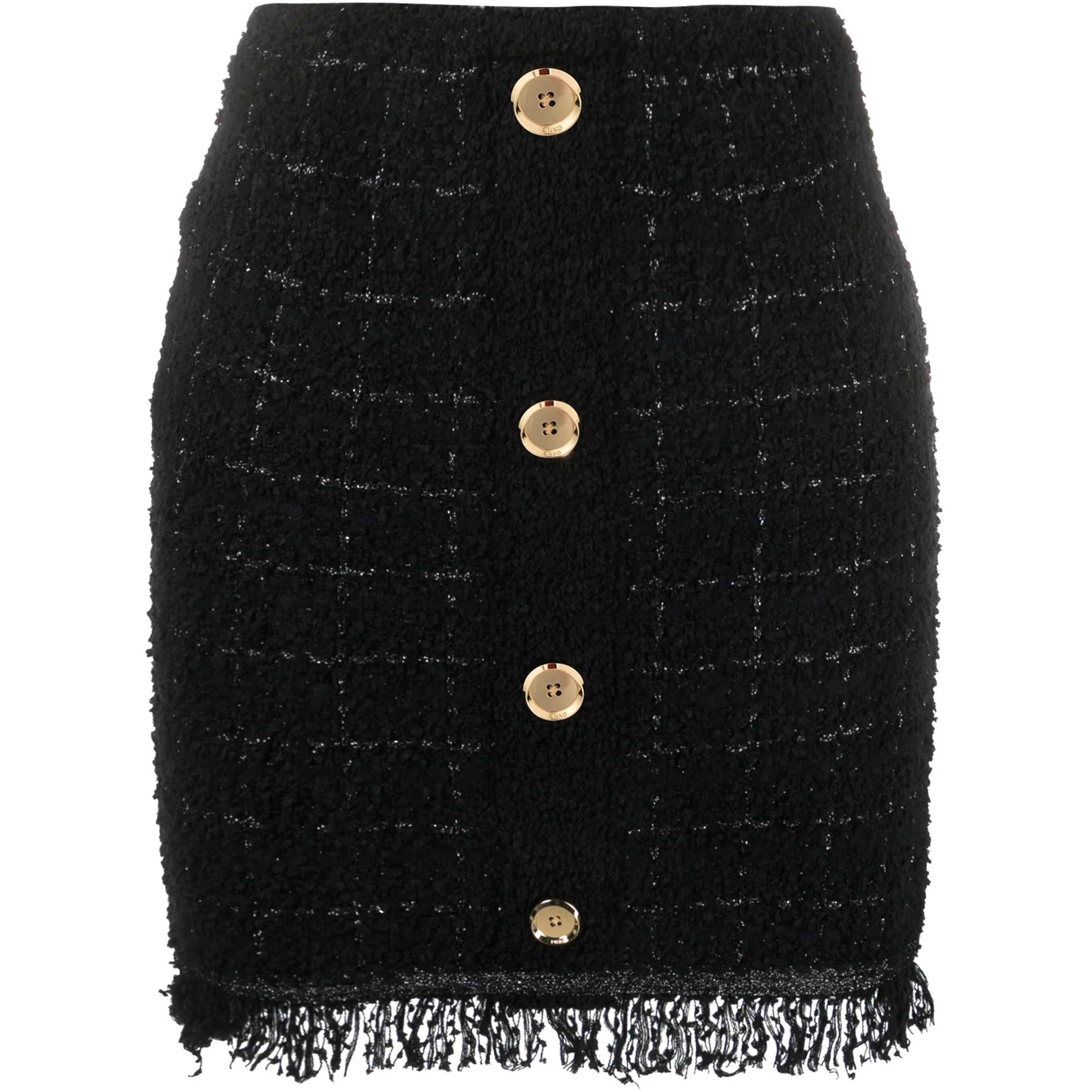 PINKO Mini sijonas moterims, Juoda, Girino skirt 1