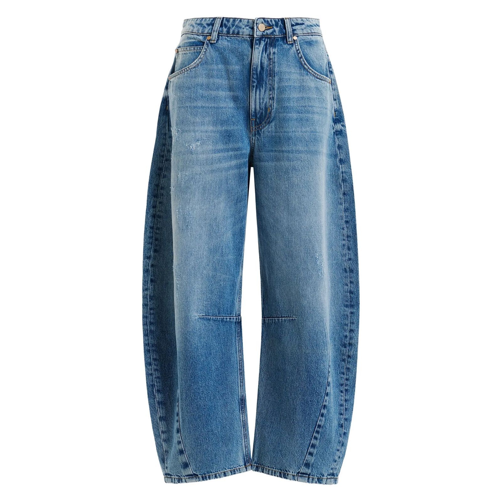 ESSENTIEL ANTWERP Platūs džinsai moterims, Mėlyna, 1 barrel leg jeans 1