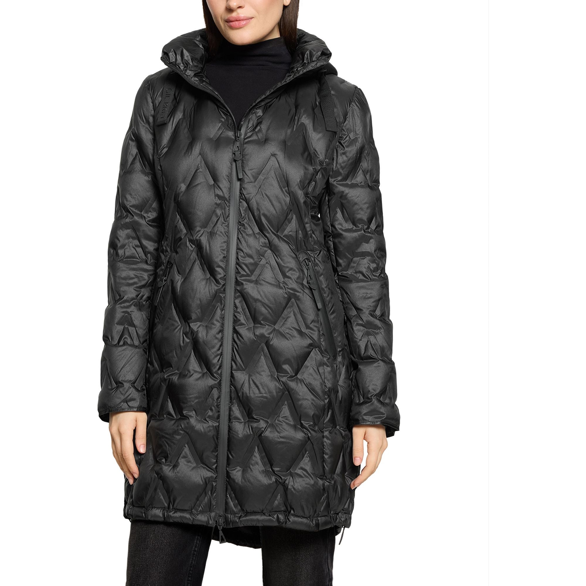 GIL BRET Pūkinis paltas moterims, Juoda, Down coat 3