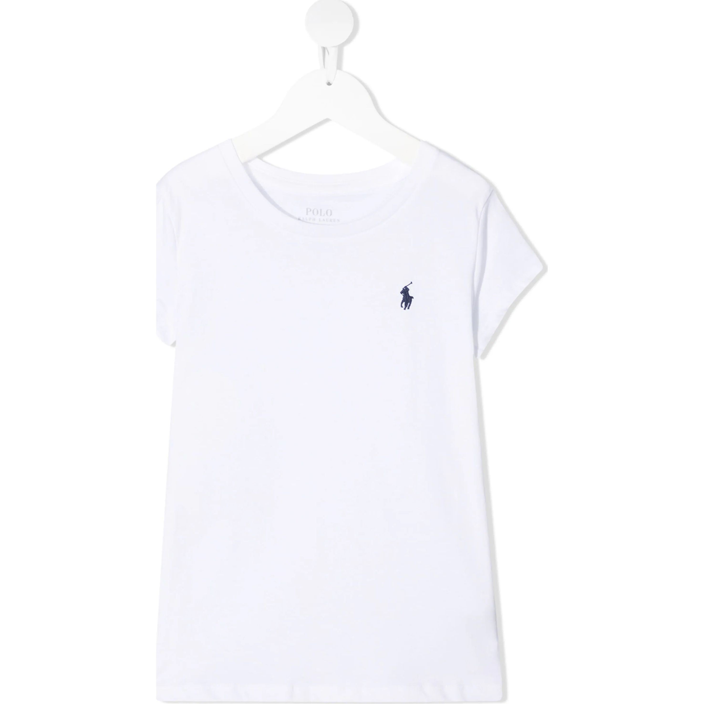 RALPH LAUREN KIDS Marškinėliai trump. rankovėmis mergaitėms, Balta, Jersey t-shirt 1