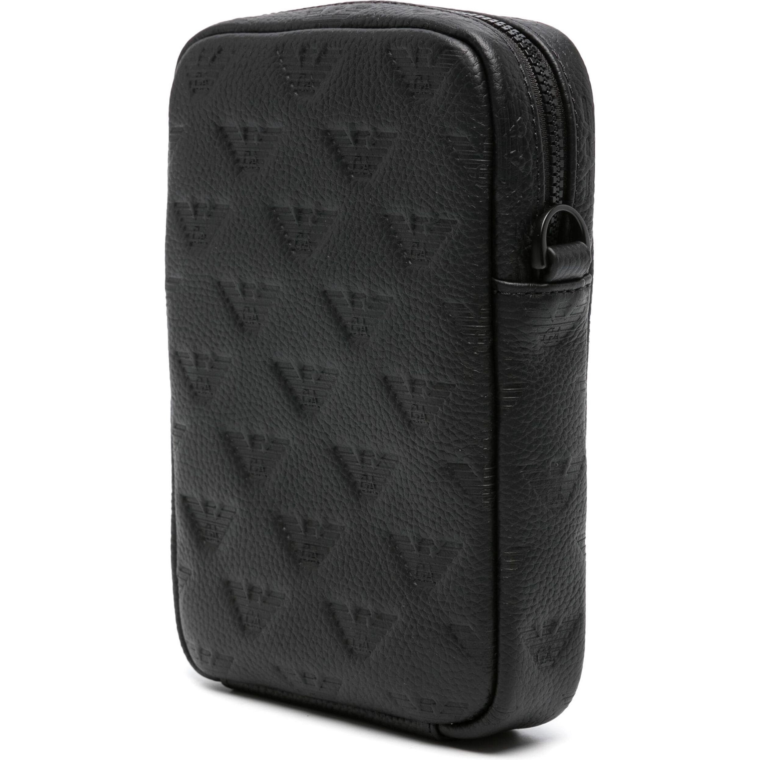 EMPORIO ARMANI Piniginė vyrams, Juoda, Document holder 2