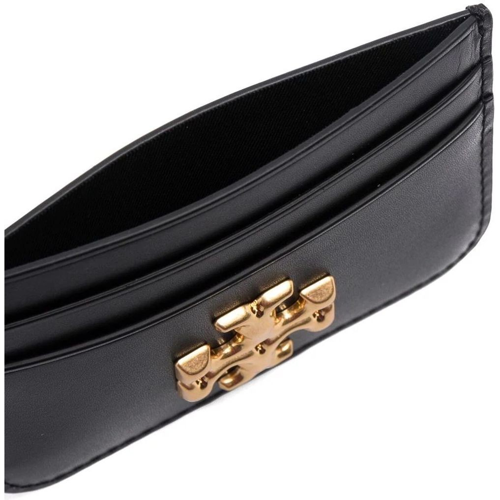 TORY BURCH Piniginė moterims, Juoda, Eleanor card case 3