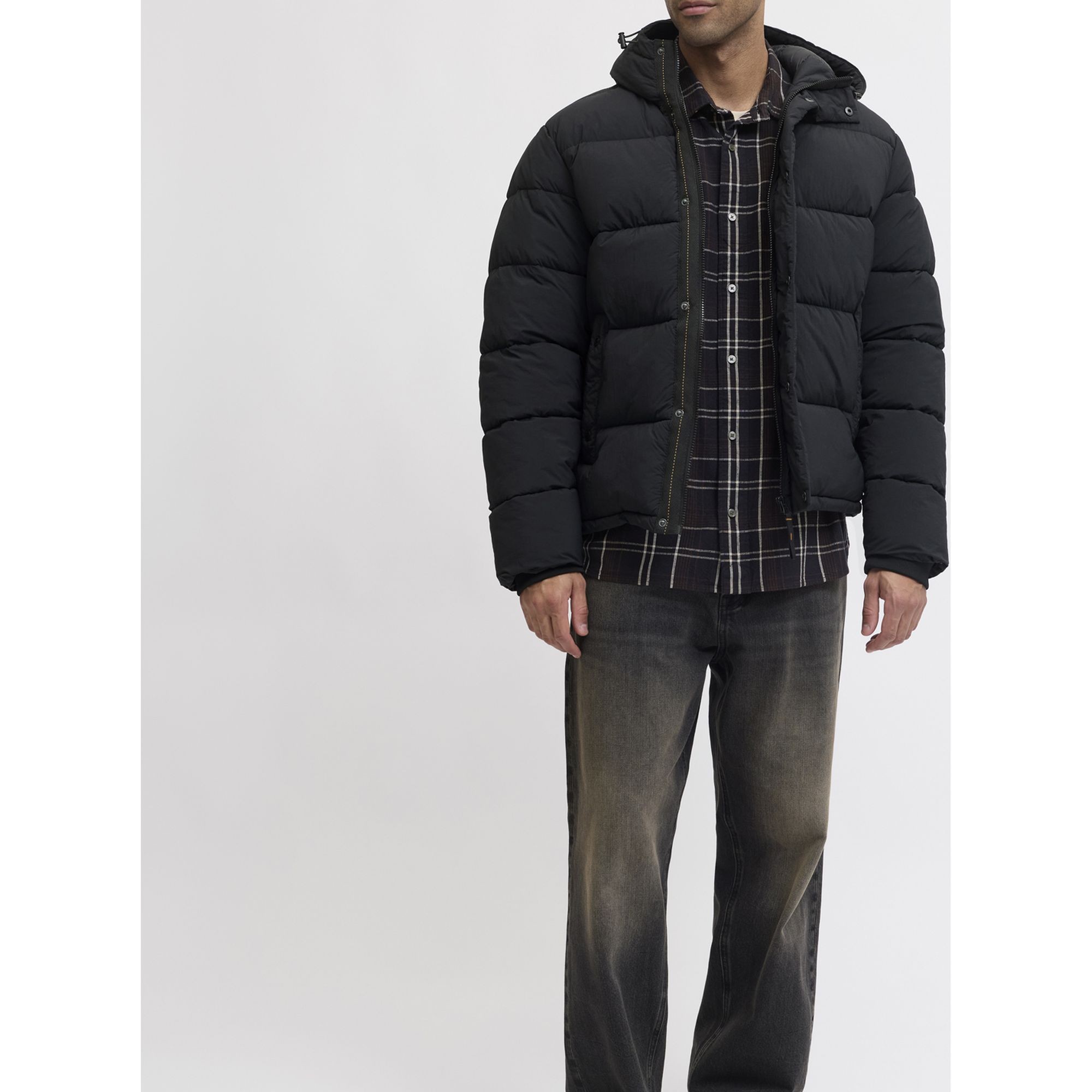 JACK & JONES Pūkinė striukė vyrams, Juoda, Detroit 3