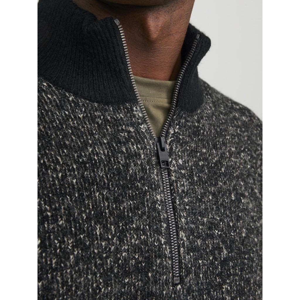 JACK & JONES Džemperis vyrams, Juoda, JCOSPACE KNIT HALF Z 4