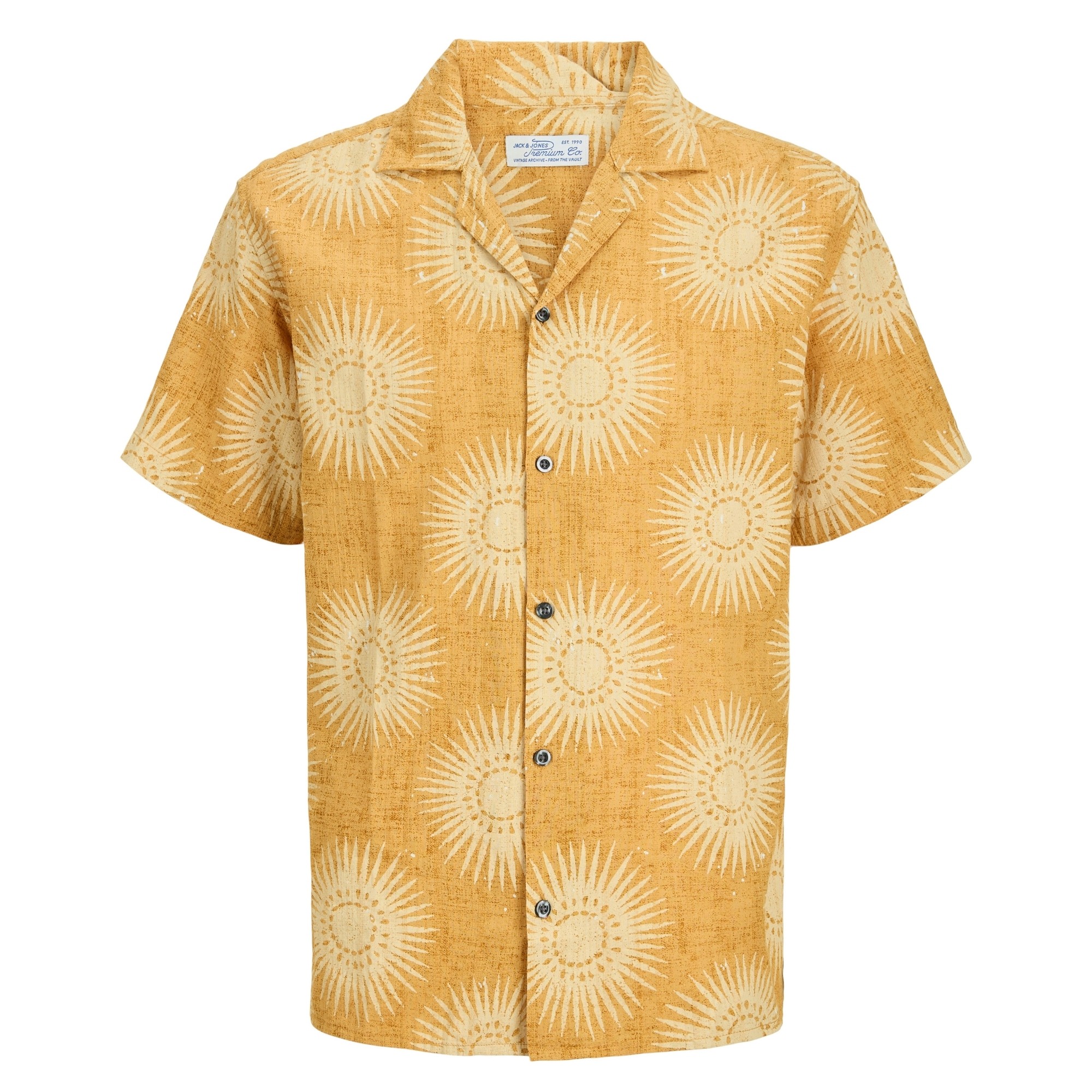 JACK & JONES Marškiniai trump. rankovėmis vyrams, Geltona, Bilbao resort 1