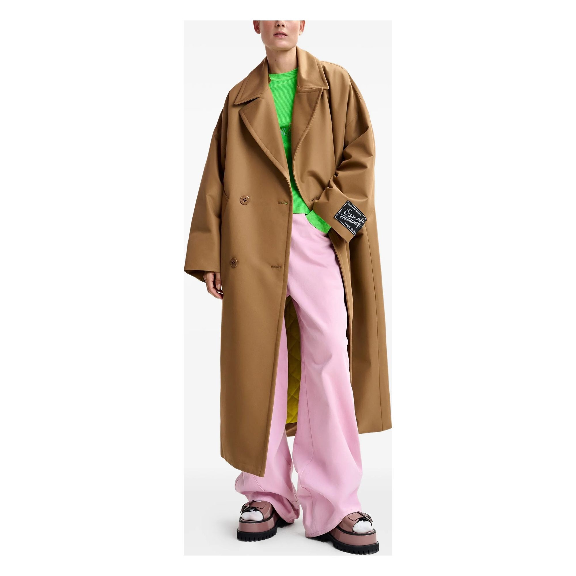 ESSENTIEL ANTWERP Lietpaltis moterims, Ruda, 1 oversized trench coat 2