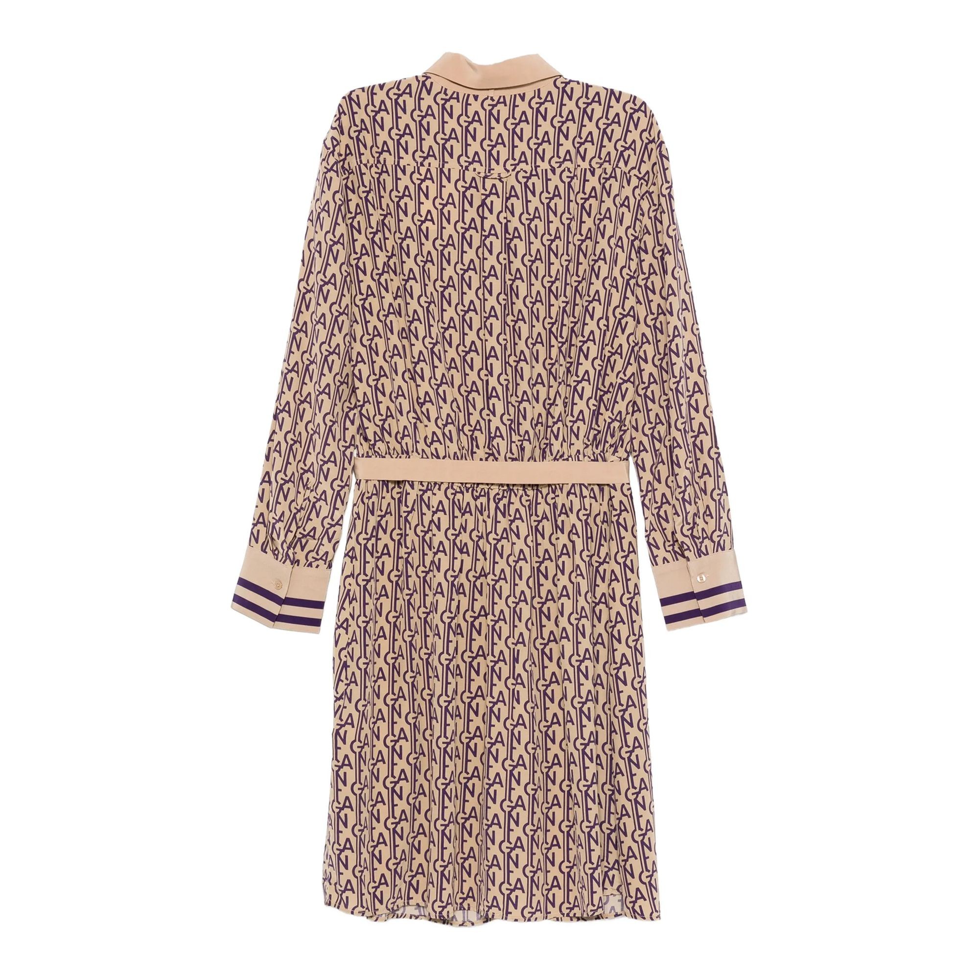 GANT Midi suknelė moterims, Violetinė, Monogram print dress 2