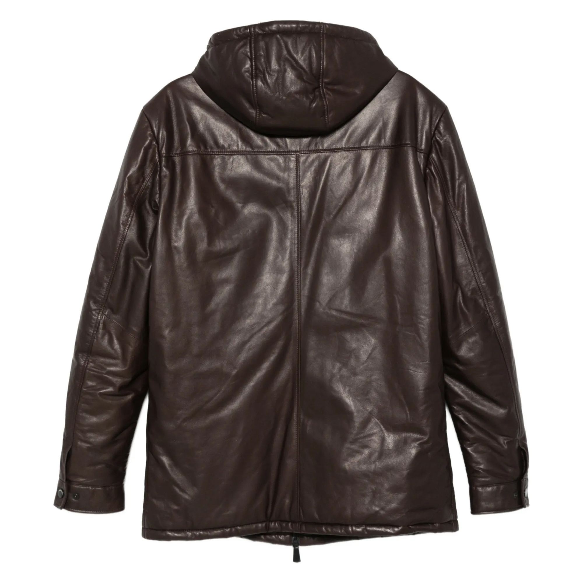 SERGIO MORETTI Odinė striukė vyrams, D.brown, Leather jacket 2