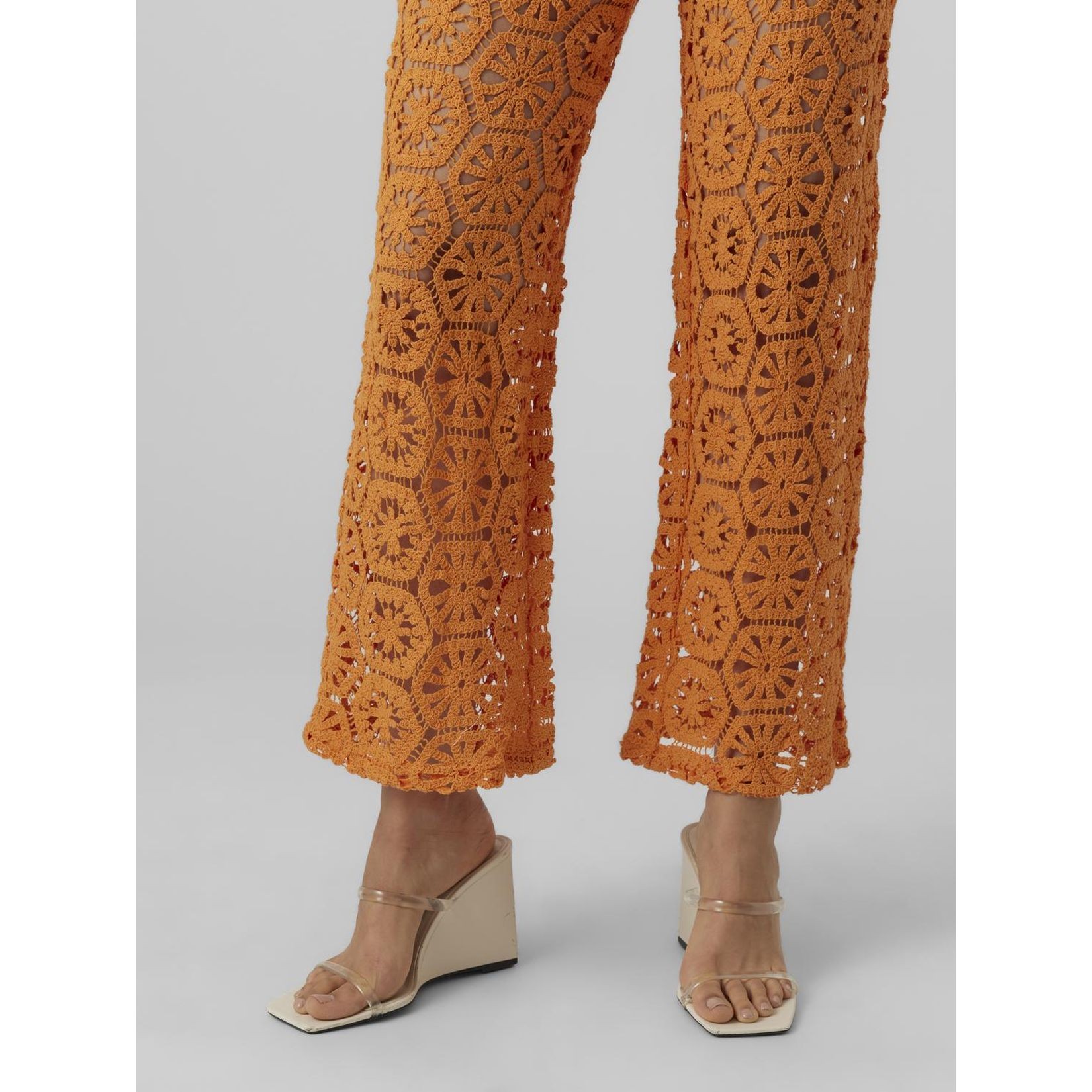 VERO MODA Kelnės moterims, Oranžinė, VMSUNSHINE H/W EMB PA 4