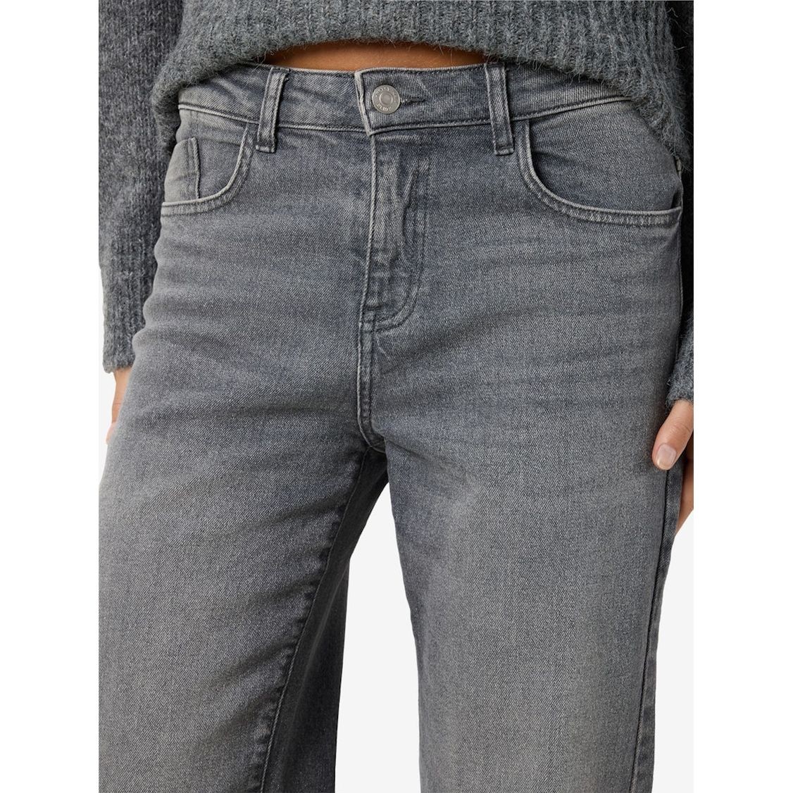 NOISY MAY Platūs džinsai moterims, Pilka, Yolanda wide jeans 8