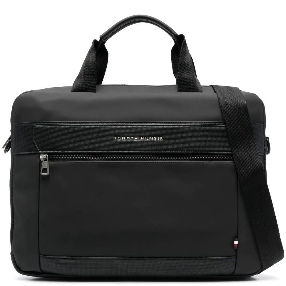 TOMMY HILFIGER Dėklas kompiuteriui vyrams, Juoda, TH CASUAL SLIM COMPUTER BAG 1