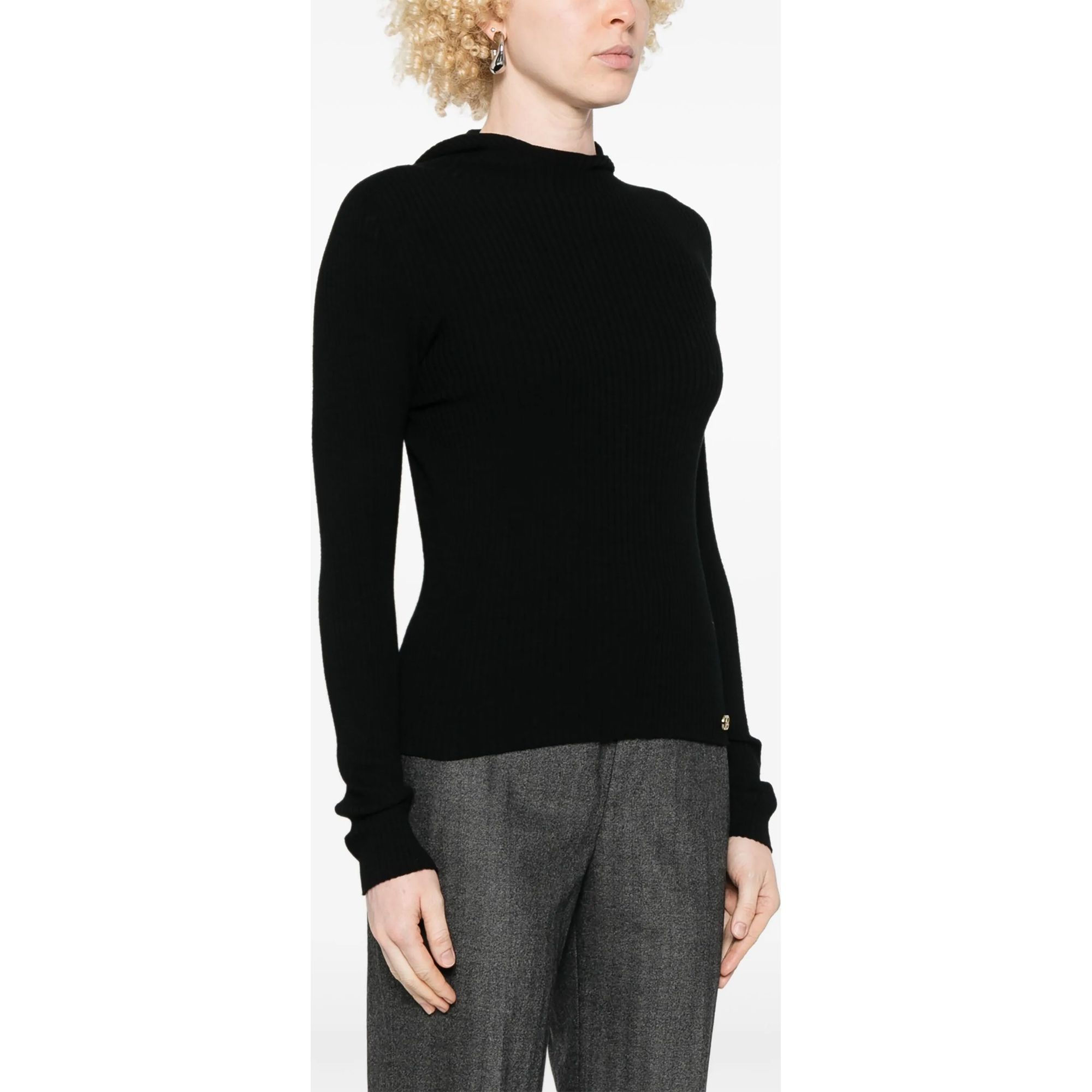 TWINSET Džemperis moterims, Juoda, Viscose jumper 3