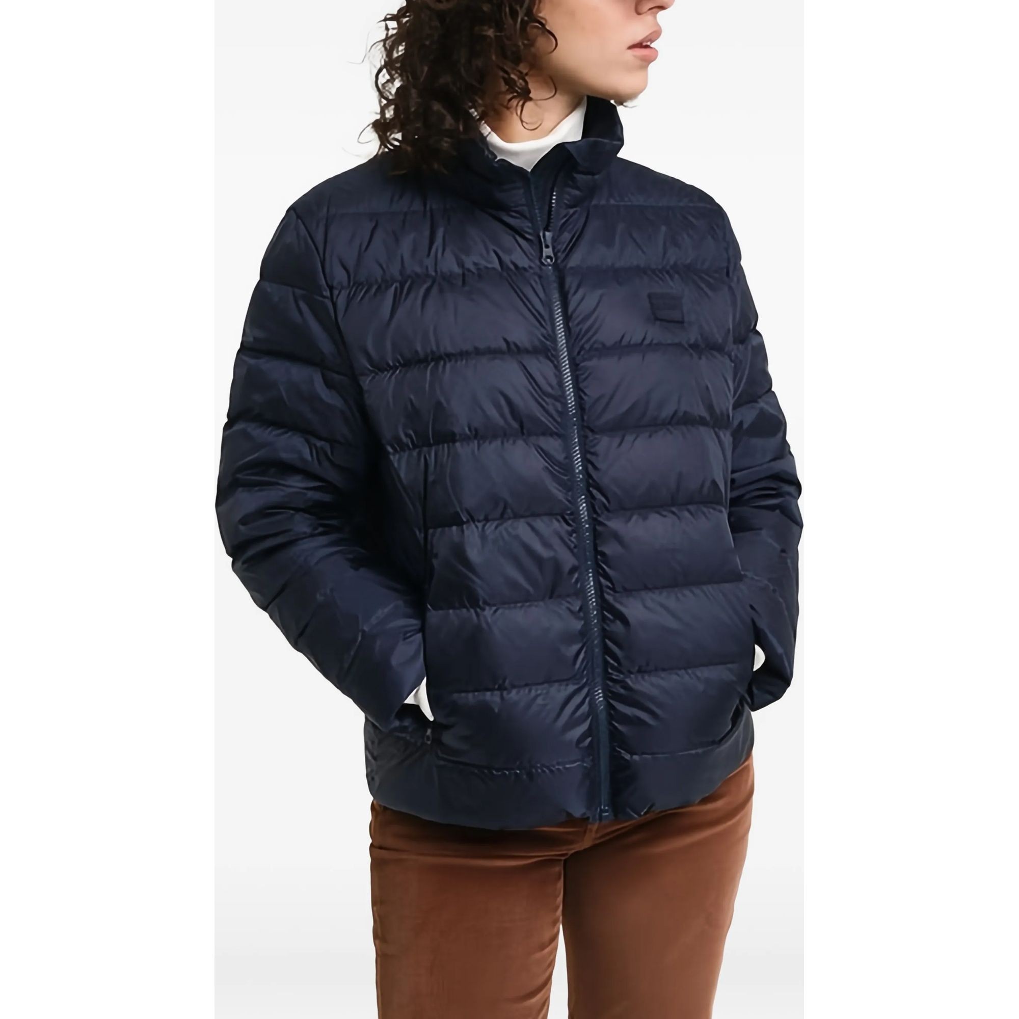 GANT Striukė moterims, Mėlyna, Light down logo jacket 3