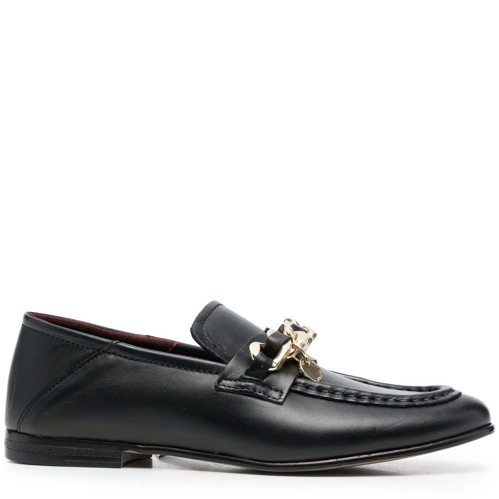 TOMMY HILFIGER Loaferiai moterims, Juoda, CHAIN LOAFER, thifw0fw06843bds 2