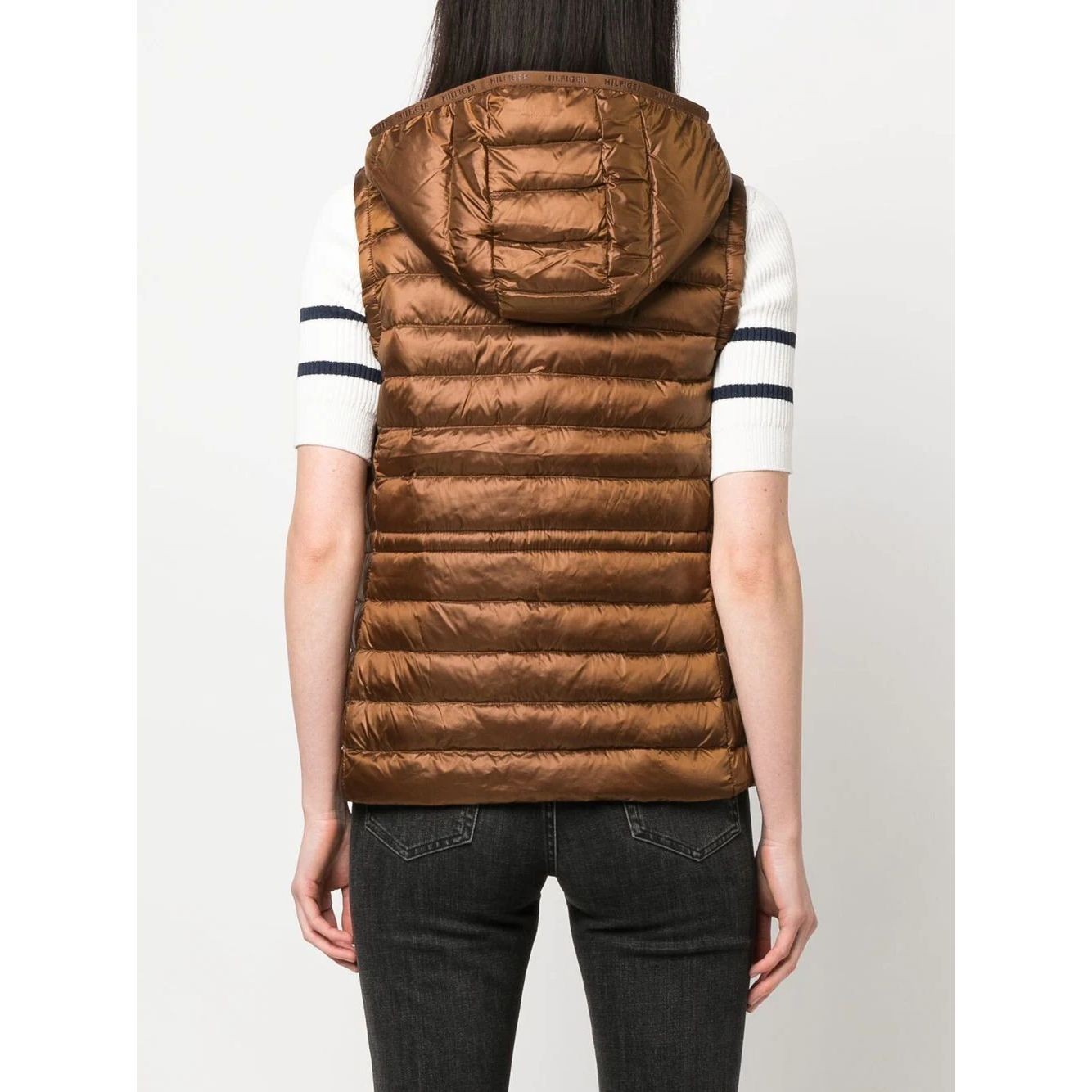 TOMMY HILFIGER Pūkinė liemenė moterims, Ruda, Feminine lw down vest 4