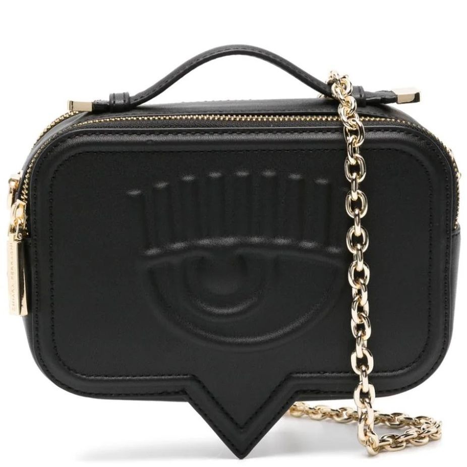 CHIARA FERRAGNI Rankinė per petį moterims, Juoda, Eyelike bags  crossbody 1
