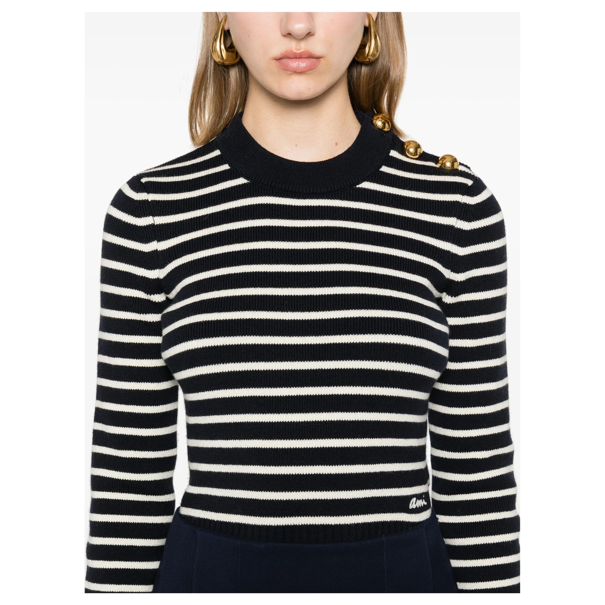 AMI PARIS Megztinis moterims, Mėlyna, Sweater 3