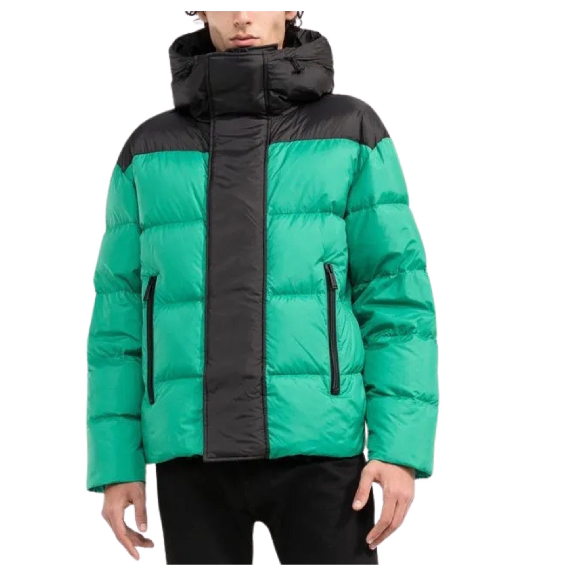 DSQUARED2 Pūkinė striukė vyrams, Žalia, Dsquared2 hood puffer 2
