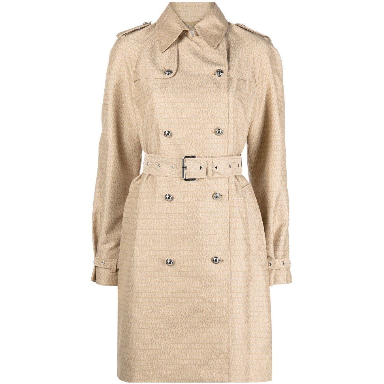 MICHAEL KORS Lietpaltis moterims, Ruda, Logo eco trench 1