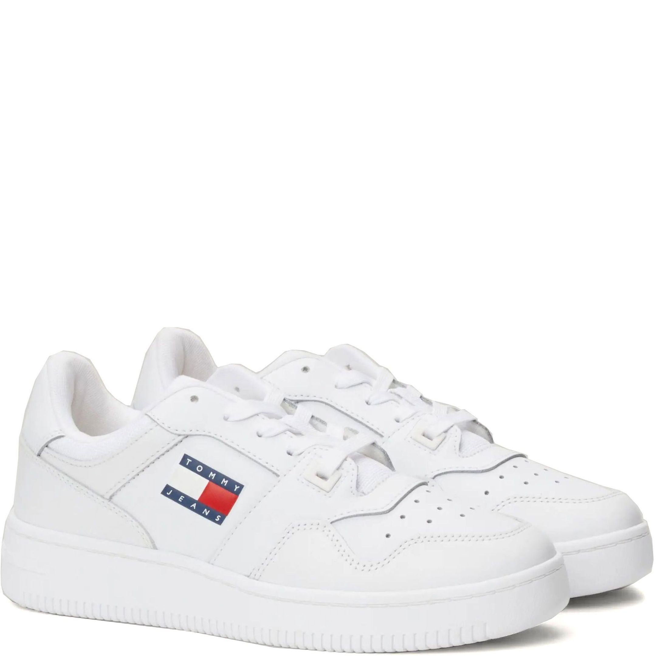 TOMMY JEANS Laisvalaikio bateliai moterims, Balta, Retro basket 1