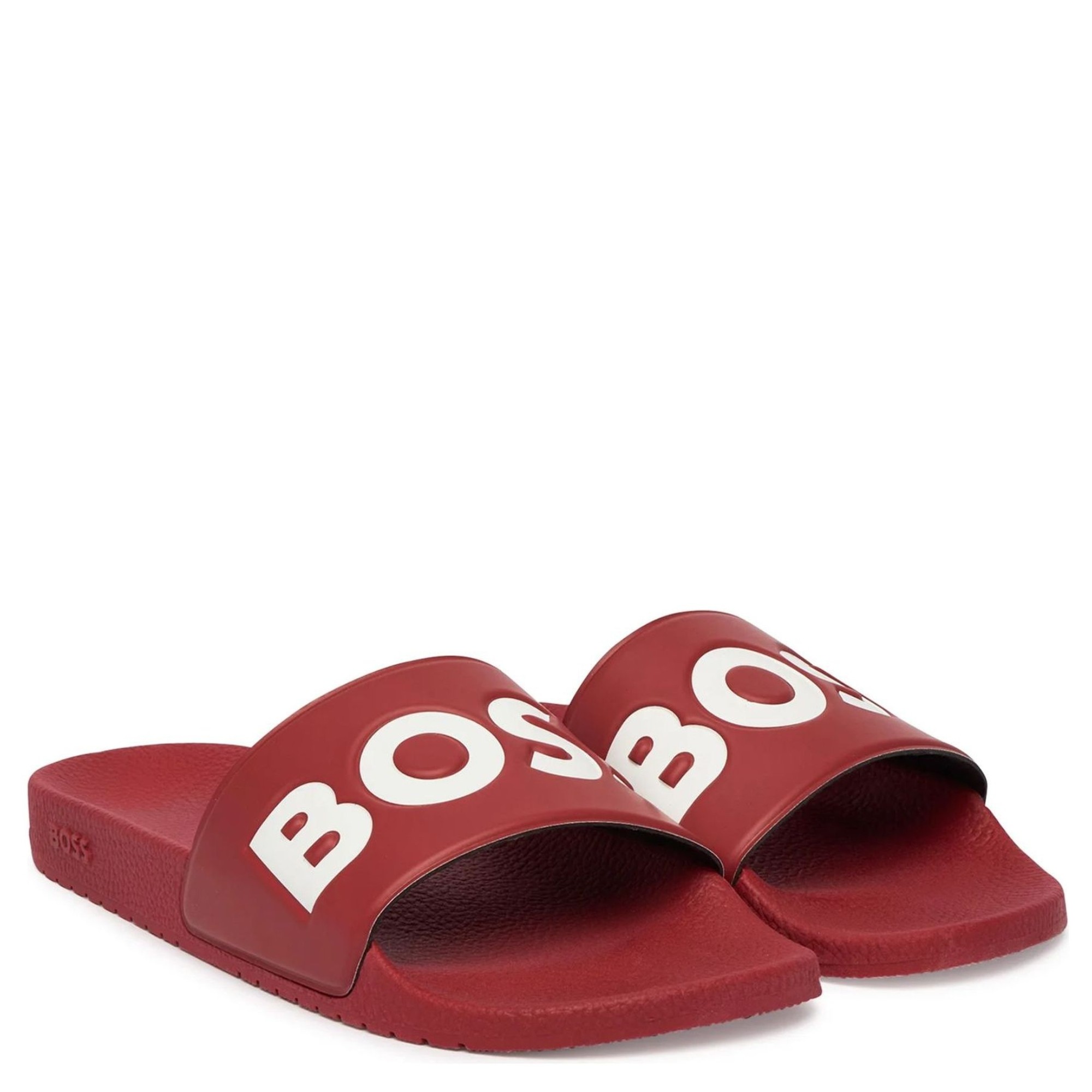 HUGO BOSS Guminės šlepetės vyrams, Raudona, Slides 1