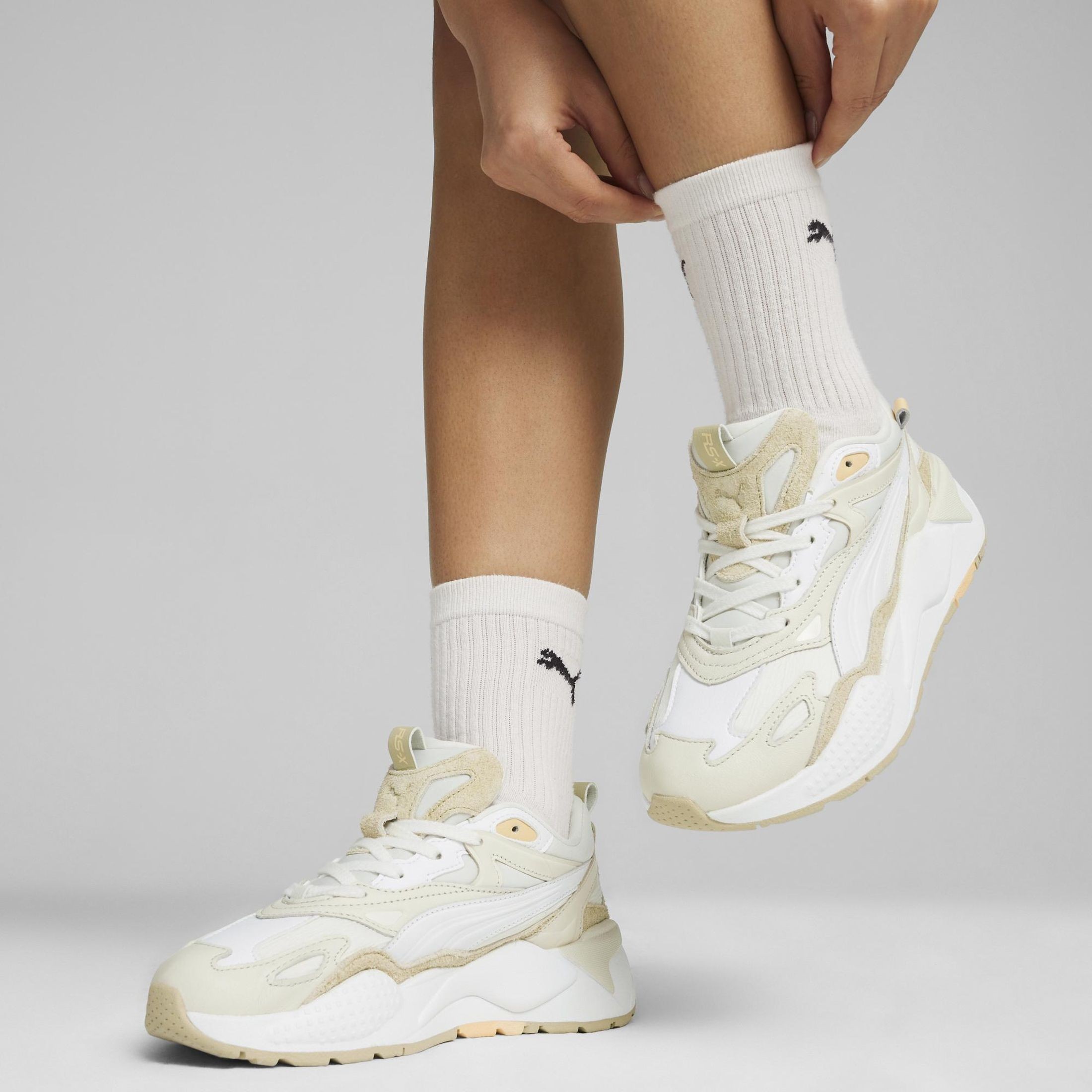 PUMA Laisvalaikio bateliai moterims, Smėlio, Rs-x efekt leisure 3