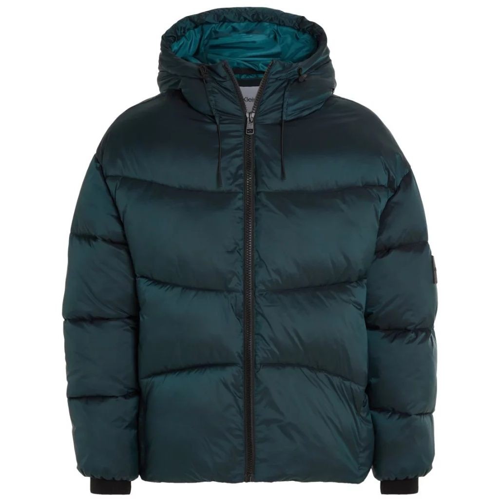 CALVIN KLEIN JEANS Pūkinė striukė vyrams, Mėlyna, Two tone ripstop puffer 1