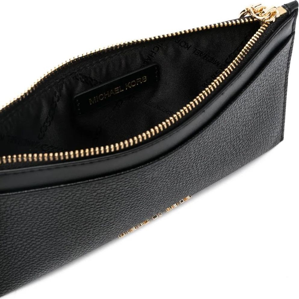 MICHAEL KORS Piniginė moterims, Juoda, LG zip card case 3