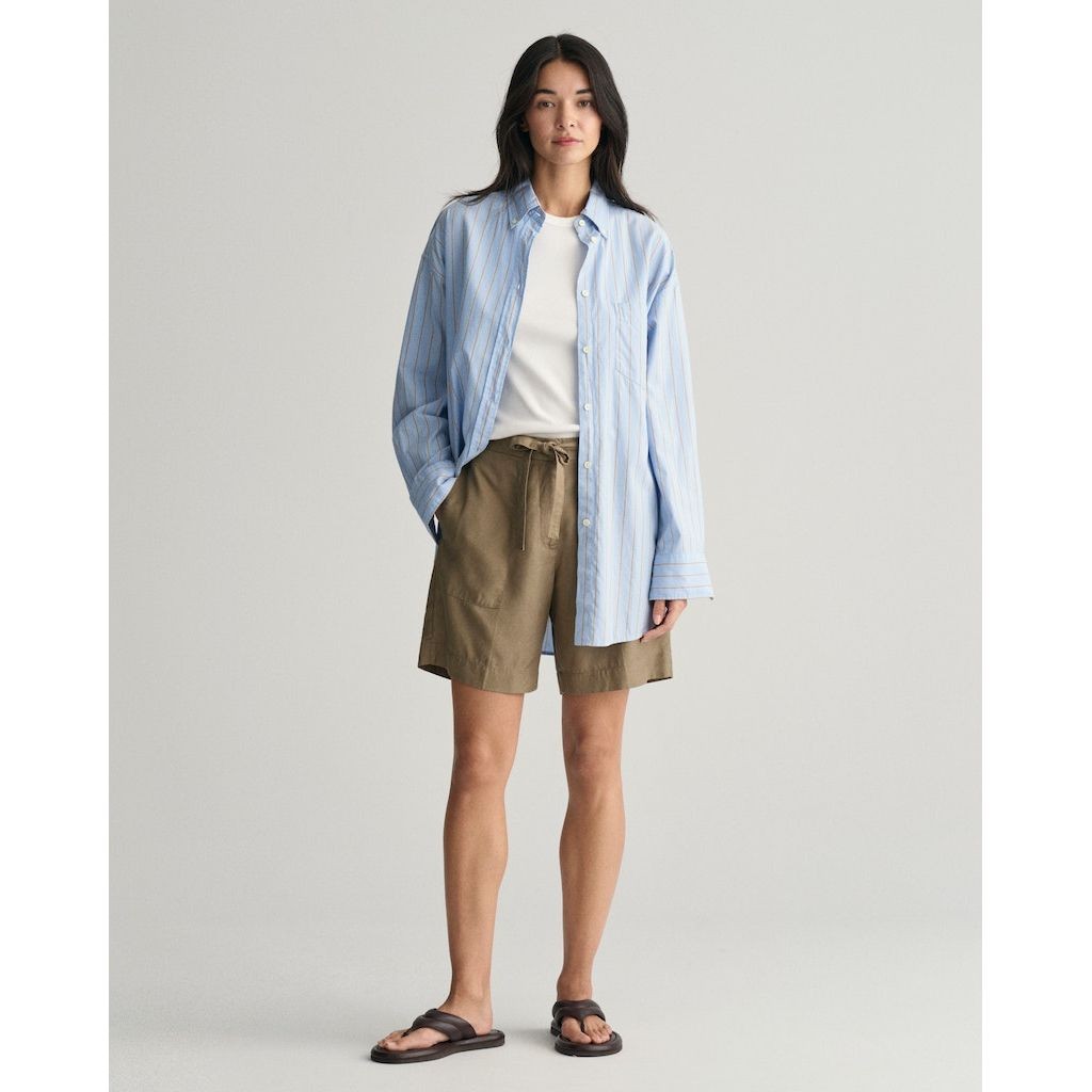 GANT Šortai moterims, Ruda, REL TIE WAIST SHORTS 2