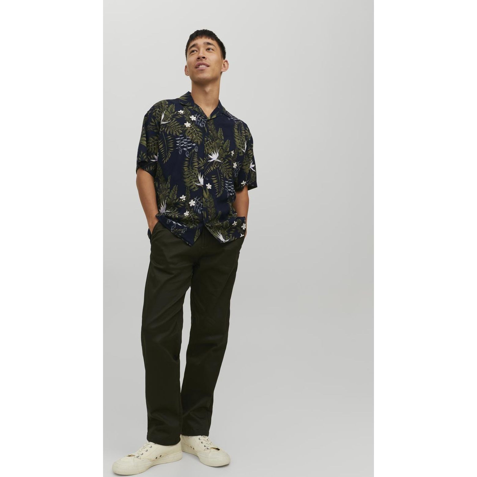 JACK & JONES Marškiniai vyrams, Mėlyna, JPRBLATROPIC RESORT SH 4
