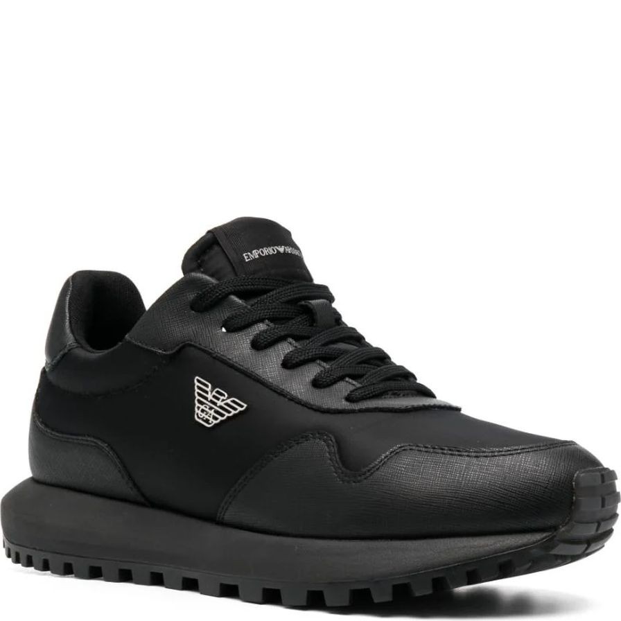 EMPORIO ARMANI Sportiniai bateliai vyrams, Juoda, Sneaker 2