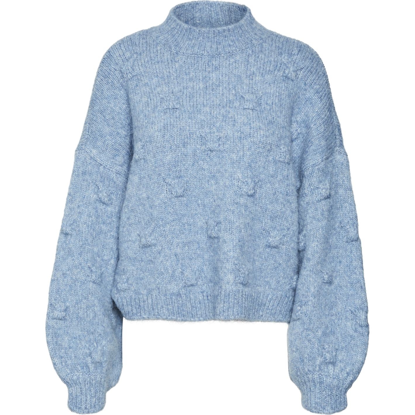 VERO MODA Megztinis su kaklu moterims, Mėlyna, Gail highneck pullover 1