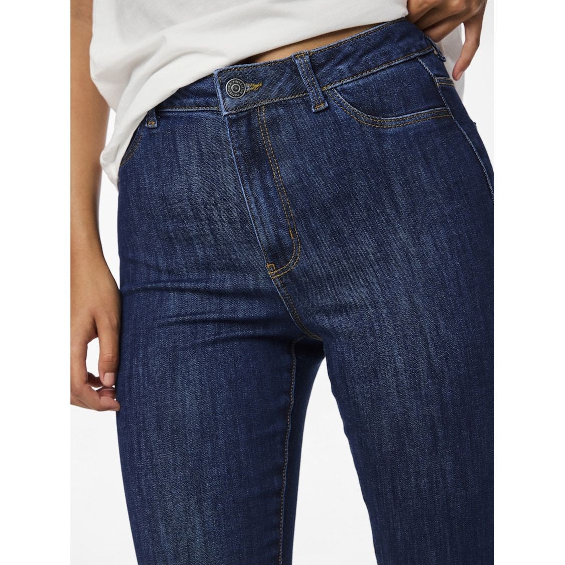 PIECES Slim džinsai moterims, Mėlyna, Dea skinny jegging 7