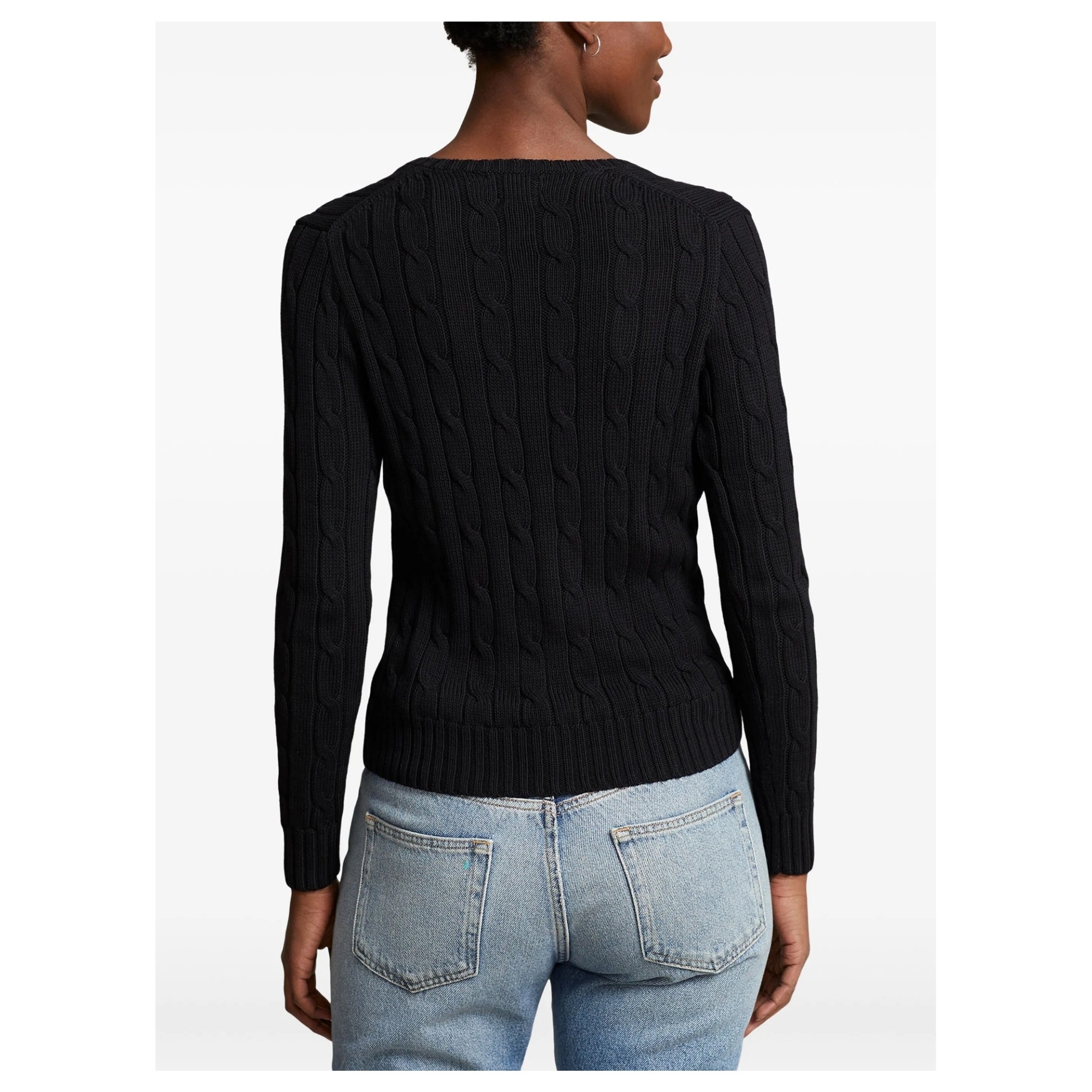 POLO RALPH LAUREN Megztinis moterims, Juoda, Kimberly pullover 3