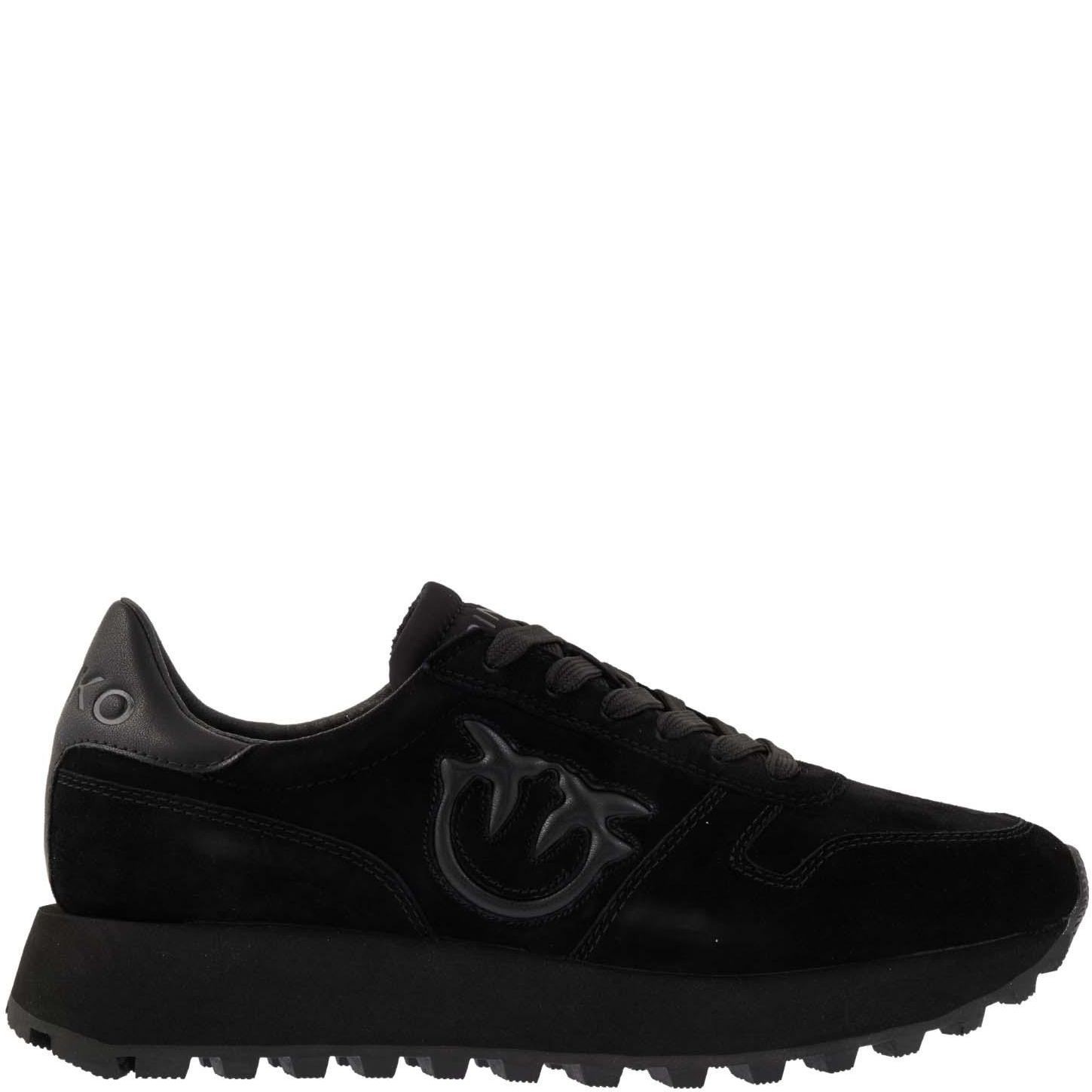 PINKO Laisvalaikio bateliai moterims, Juoda, Los angeles sneaker suede 2