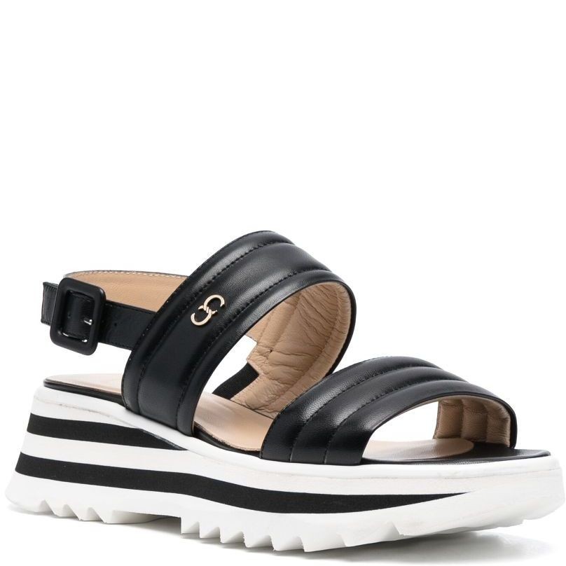 CESARE CASADEI Basutės moterims, Juoda, Wedge sandals 2