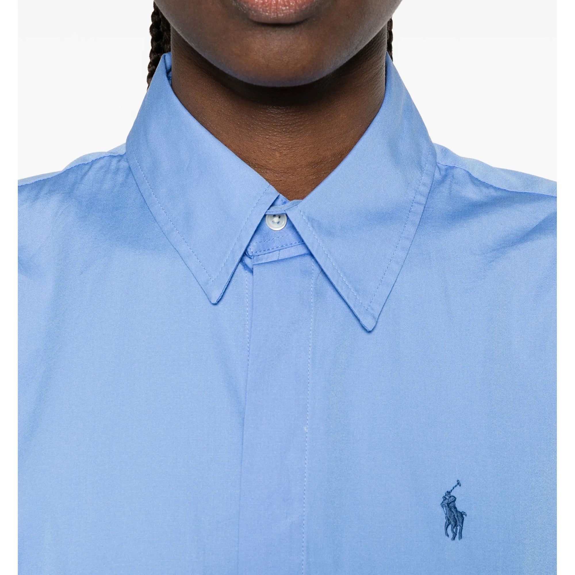 POLO RALPH LAUREN Midi suknelė moterims, Mėlyna, Woven-shirt dress-dresses 5