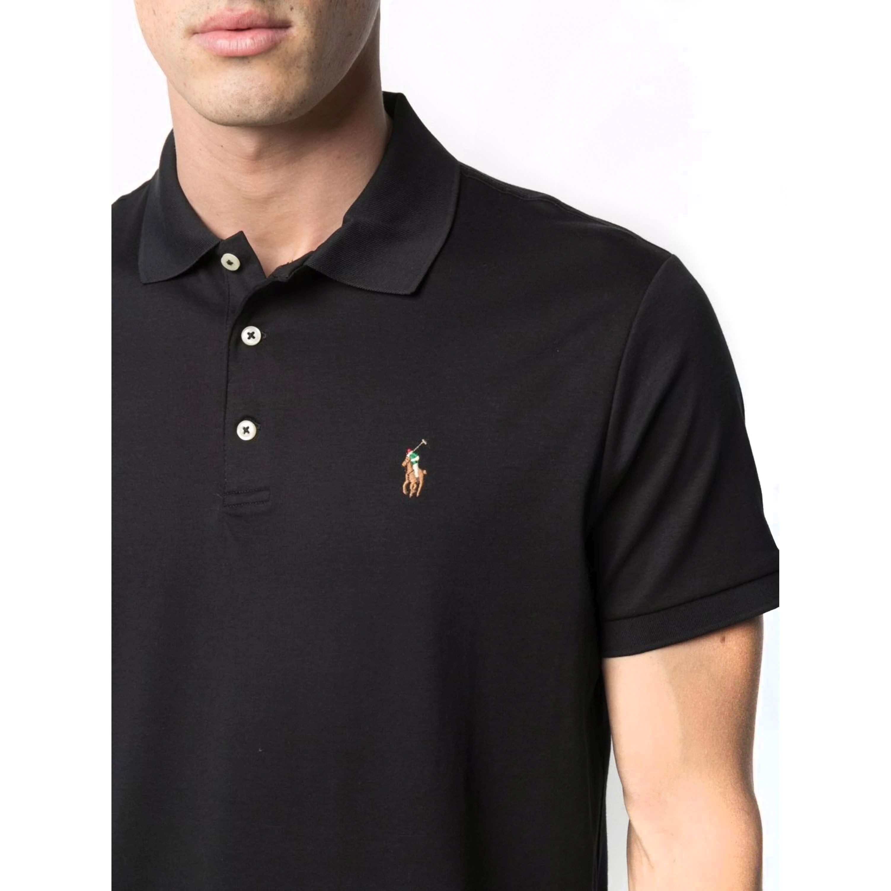 POLO RALPH LAUREN Polo marškiniai trumpos rank. vyrams, Juoda, Polo shirt 4