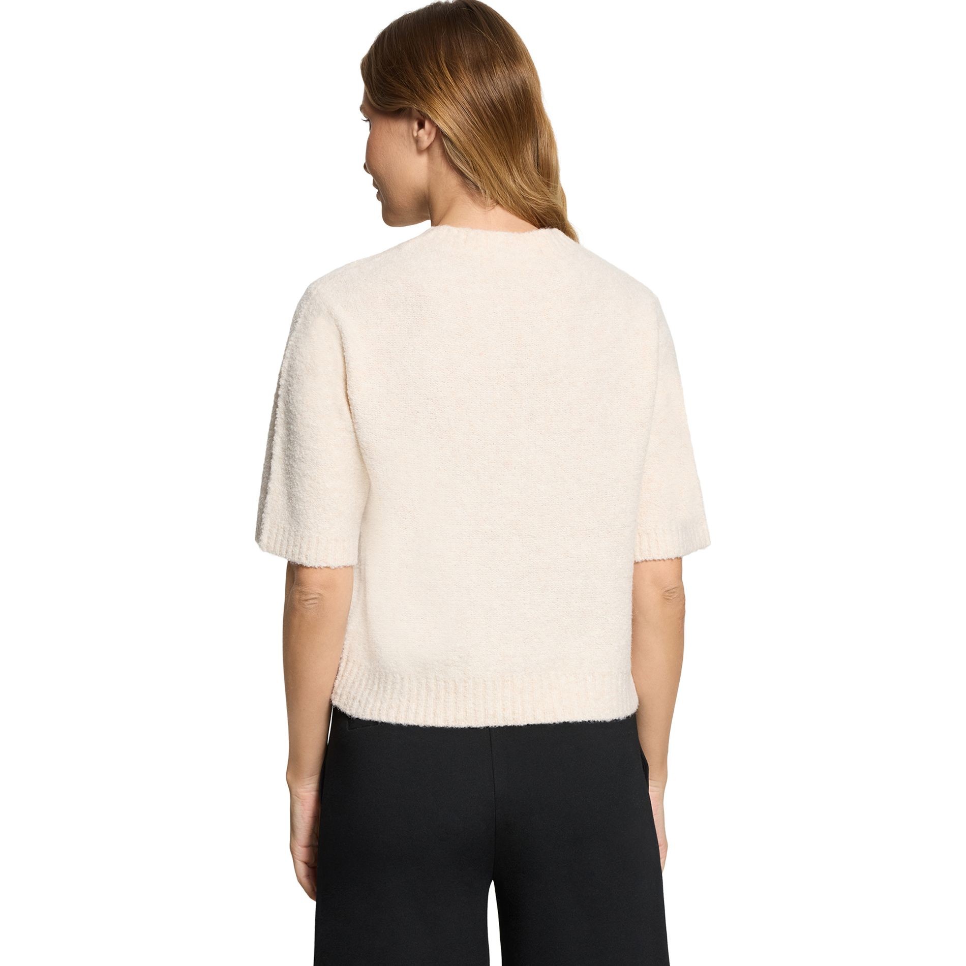 BETTY & CO Megzta palaidinė moterims, Smėlio, Short-sleeved knit sweater 4