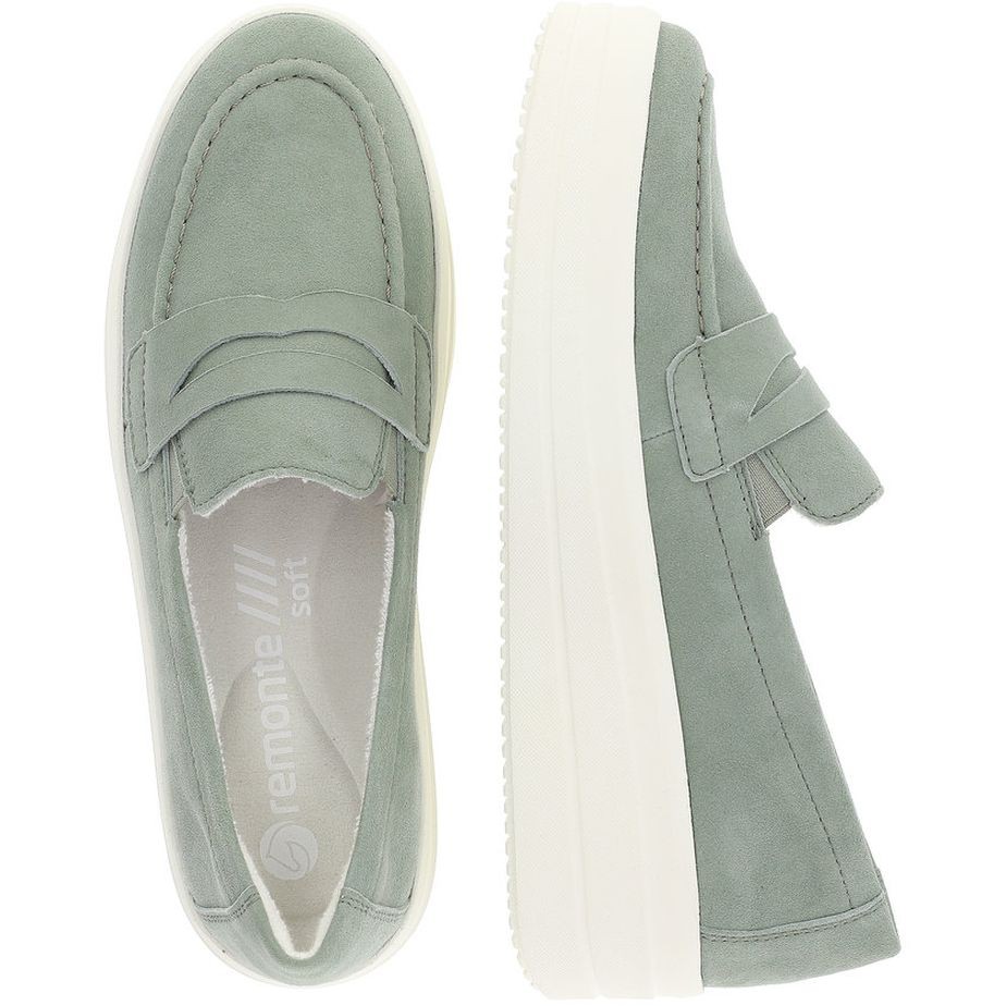 REMONTE Loaferiai moterims, Žalia, LOAFERS 11
