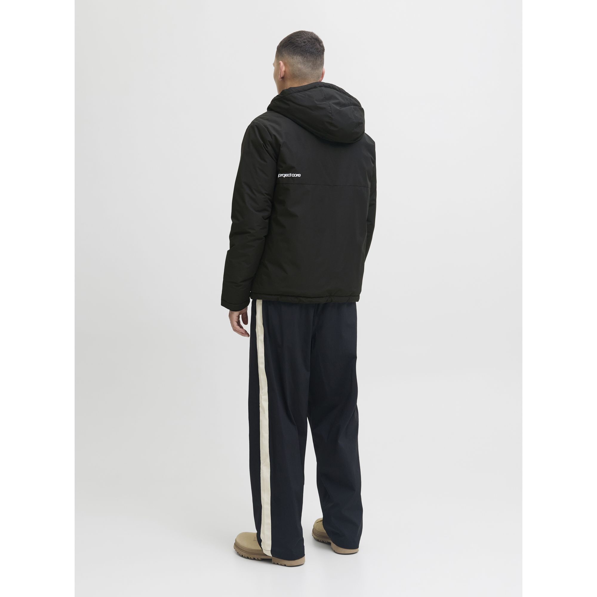 JACK & JONES Pūkinė striukė vyrams, Juoda, Union 3