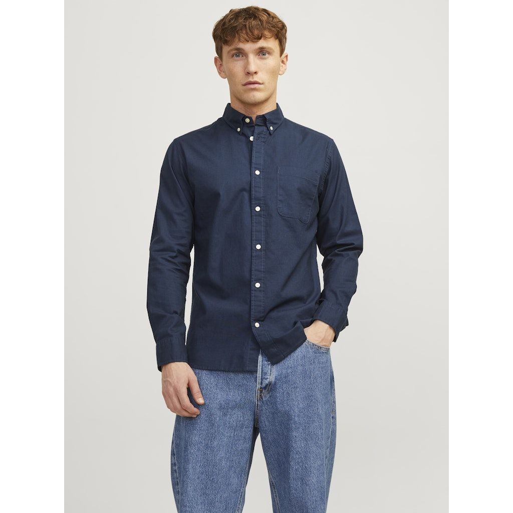 JACK & JONES Marškiniai vyrams, Navy, JPRBROOK OXFORD 7