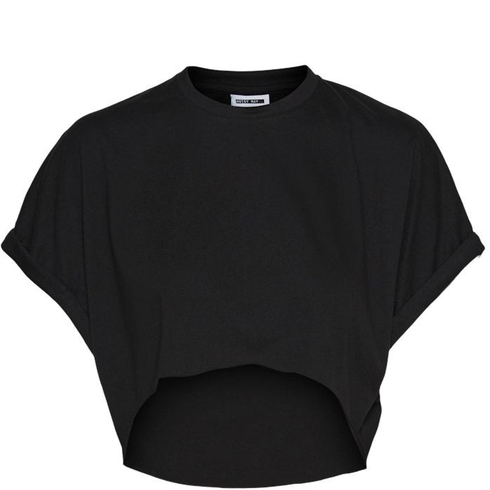 NOISY MAY Palaidinės moterims, Juoda, NMNINI S/S CROP TOP