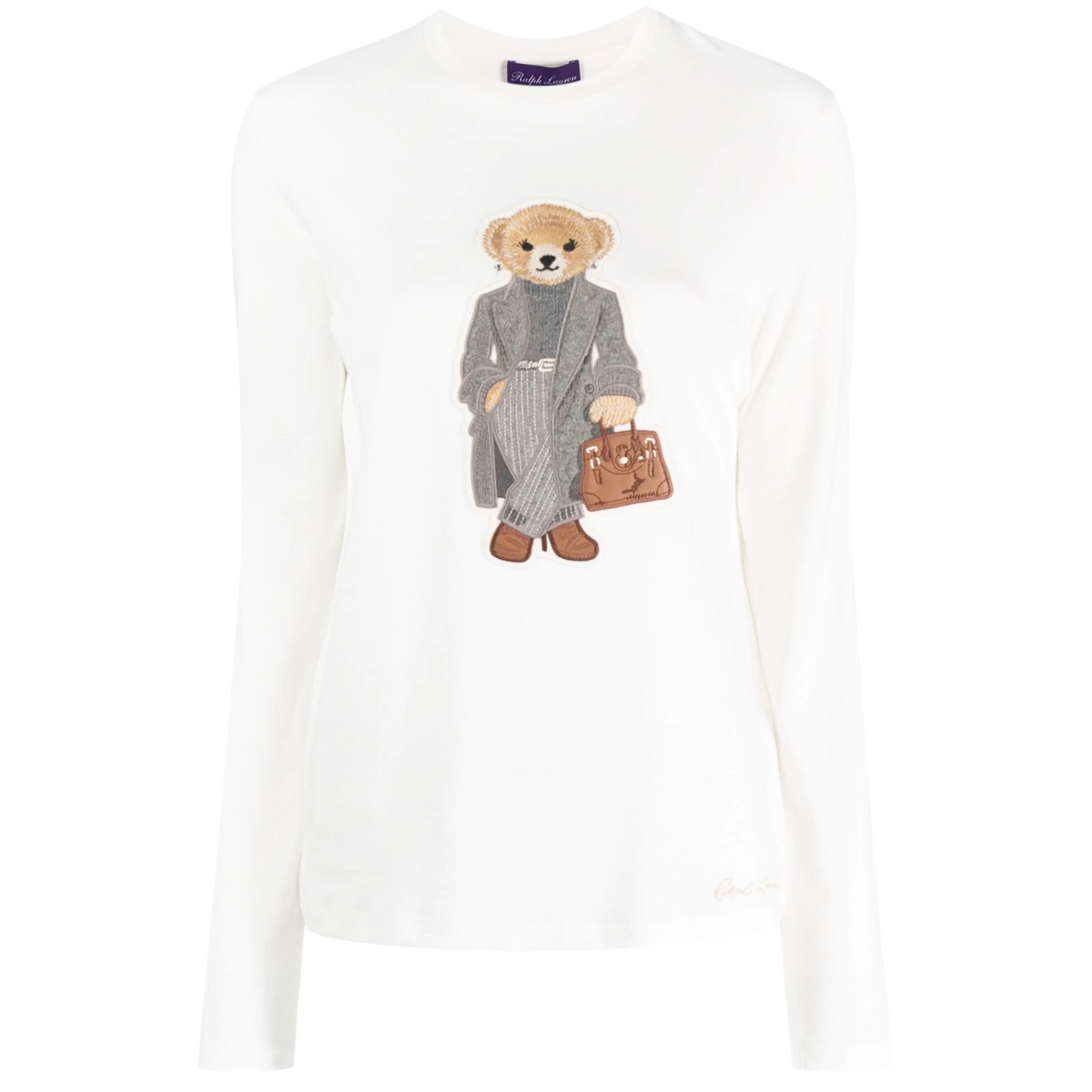 RALPH LAUREN Marškinėliai ilgom. rankovėmis moterims, Kūno, Bear long sleeve t shirt 1