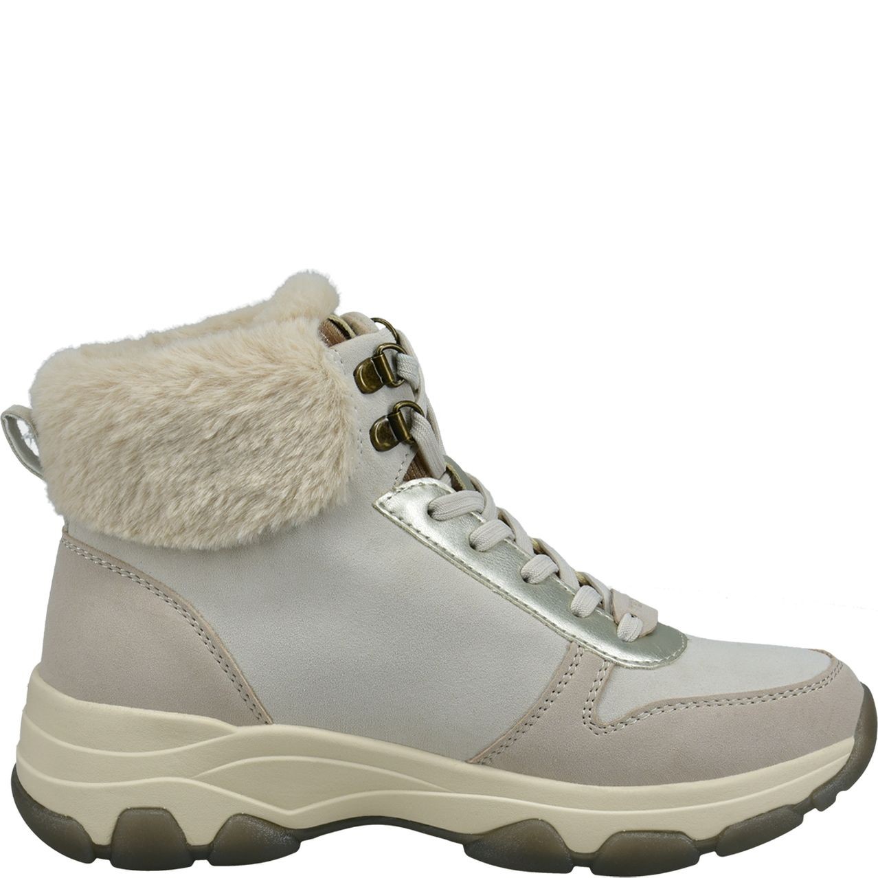 BAGATT Pašiltinti aulinukai moterims, Smėlio, Yoko revo wm booties 4