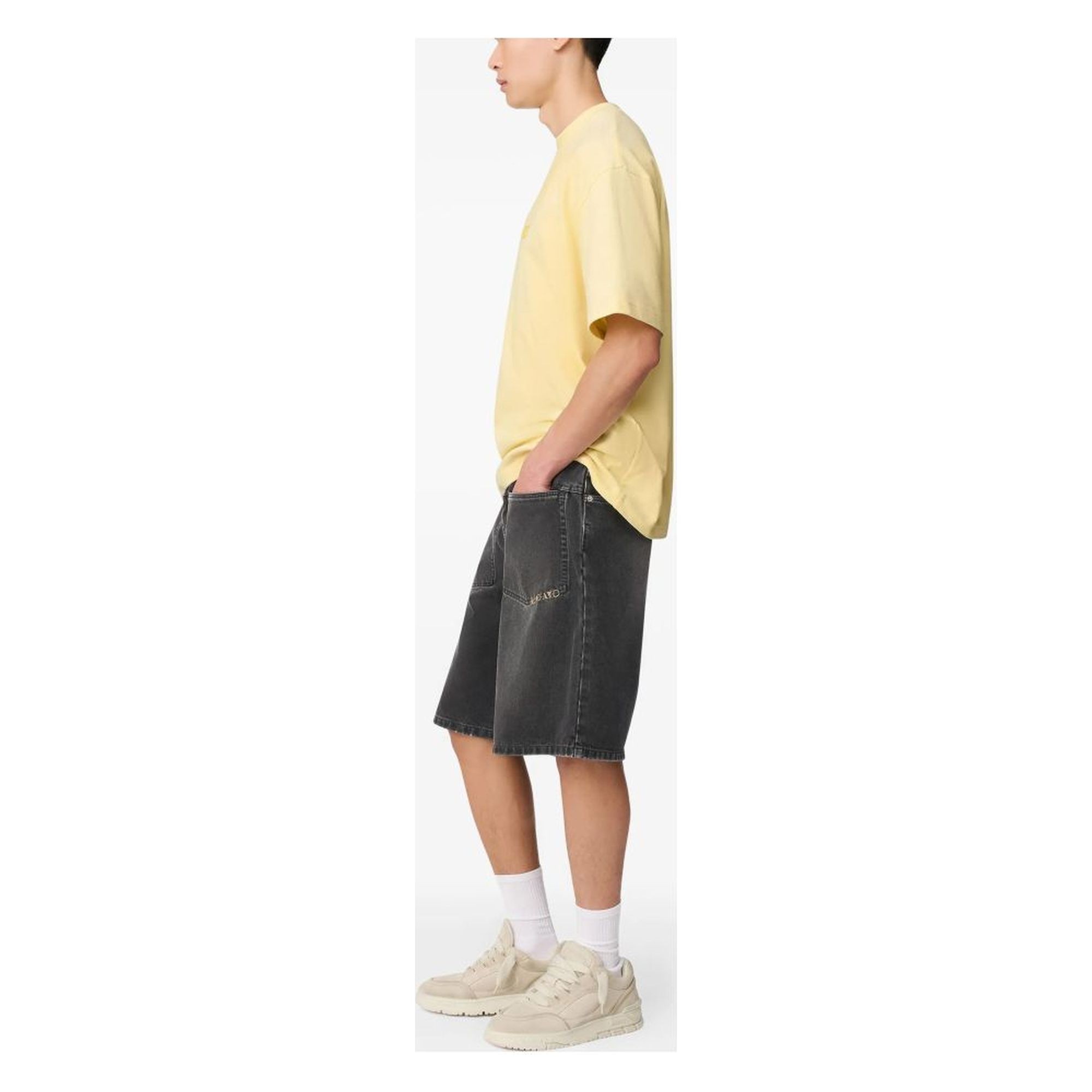 AXEL ARIGATO Šortai vyrams, Pilka, Invert denim shorts 4