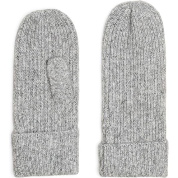 PIECES Kumštinės pirštinės moterims, Pilka, Mocca mittens 1