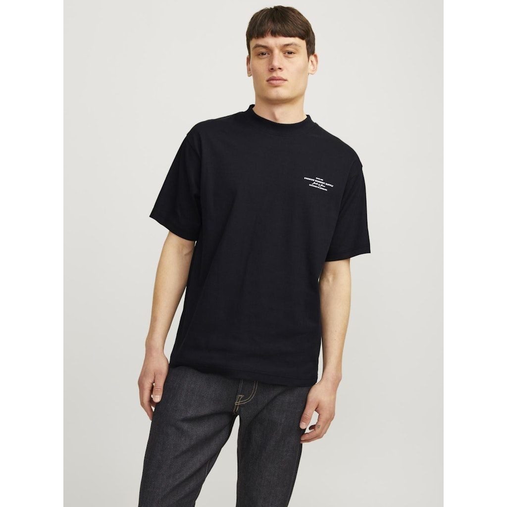 JACK & JONES Marškinėliai vyrams, Juoda, Chad branding 2