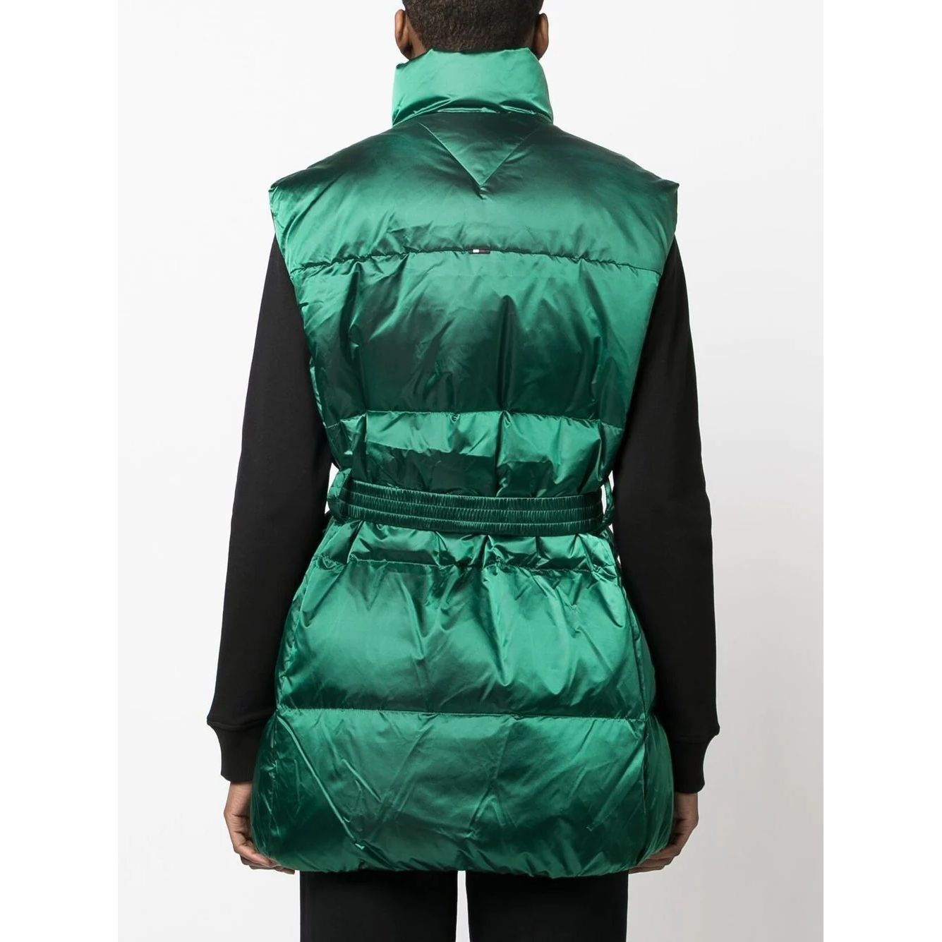 TOMMY HILFIGER Pūkinė liemenė moterims, Žalia, Two tone statement puffer vest 4