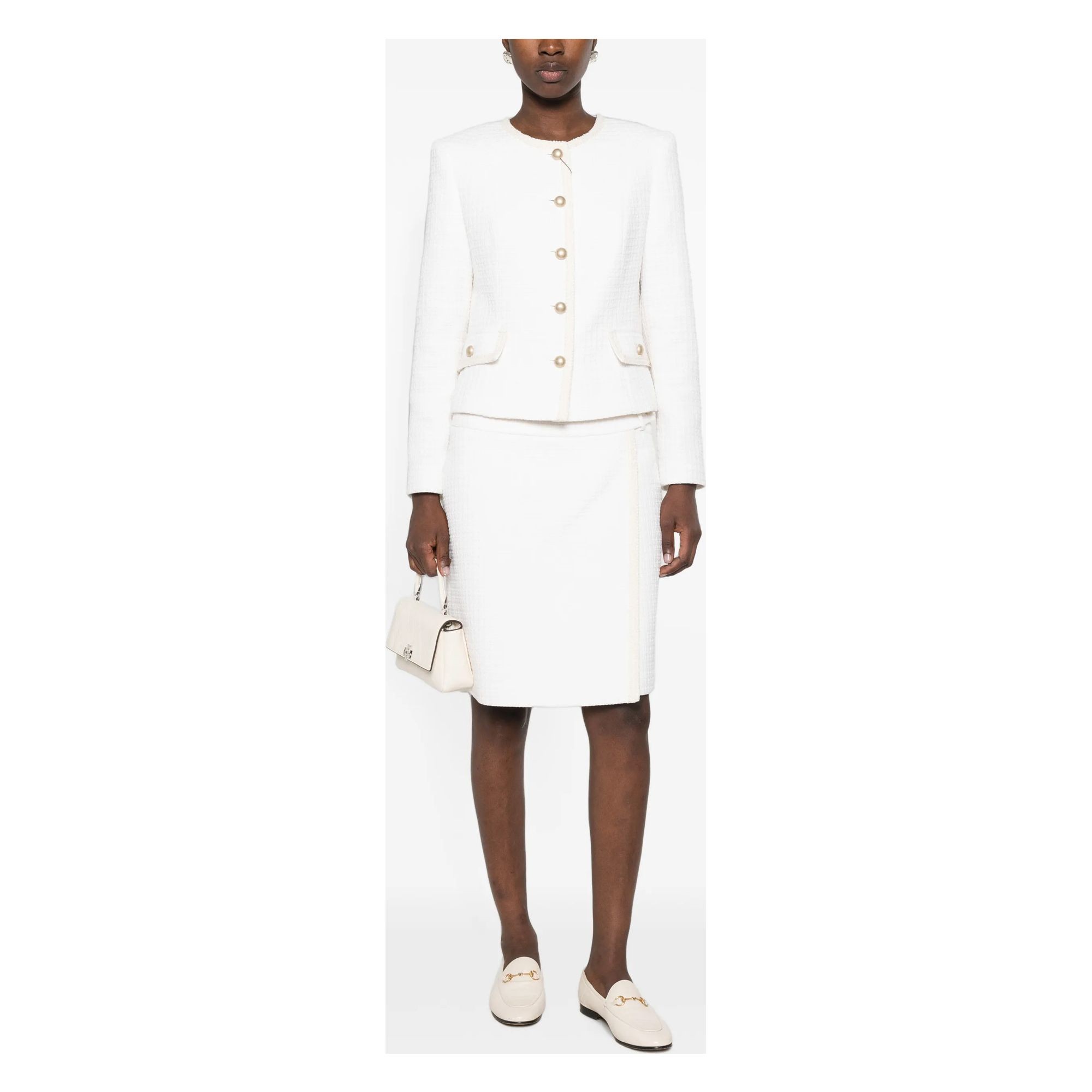 ANDIATA Midi sijonas moterims, Balta, Skirt 2